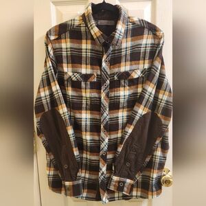 Rei Plaid Cotton Flannel Button Down Long Sleeve Size Medium